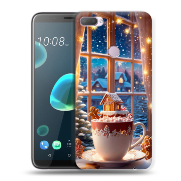 Силиконовый чехол на HTC Desire 12 Plus с принтом Новый год