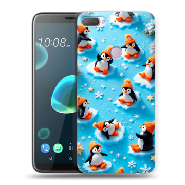 Силиконовый чехол на HTC Desire 12 Plus с принтом Новый год
