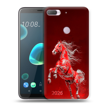 Силиконовый чехол на HTC Desire 12 Plus с принтом Новый год