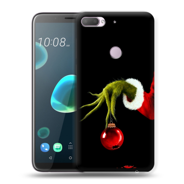 Силиконовый чехол на HTC Desire 12 Plus с принтом Новый год Гринч