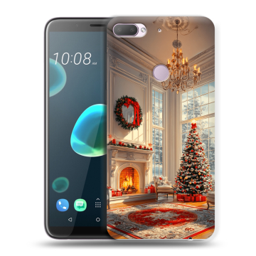 Силиконовый чехол на HTC Desire 12 Plus с принтом Новый год