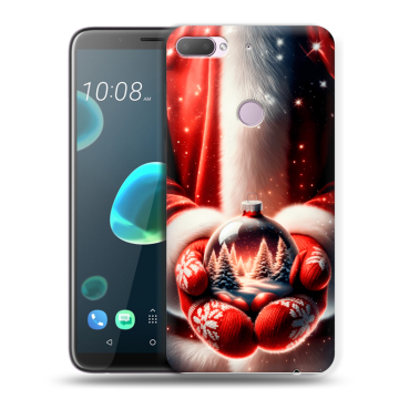 Силиконовый чехол на HTC Desire 12 Plus с принтом Новый год