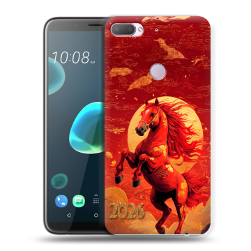 Силиконовый чехол на HTC Desire 12 Plus с принтом Новый год