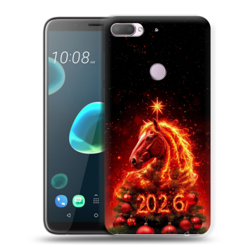 Силиконовый чехол на HTC Desire 12 Plus с принтом Новый год