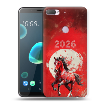 Силиконовый чехол на HTC Desire 12 Plus с принтом Новый год