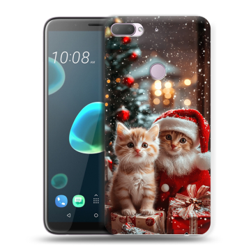 Силиконовый чехол на HTC Desire 12 Plus с принтом Новый год