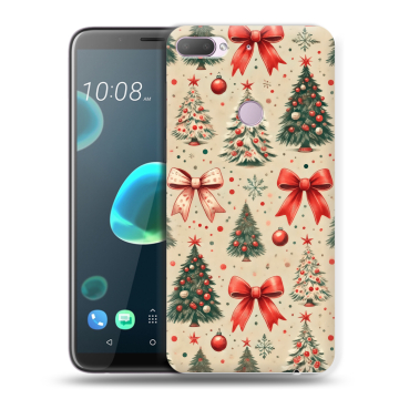 Силиконовый чехол на HTC Desire 12 Plus с принтом Новый год