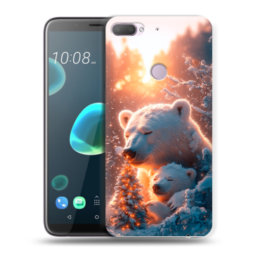 Силиконовый чехол на HTC Desire 12 Plus с принтом Новый год