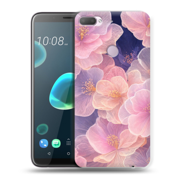 Силиконовый чехол на HTC Desire 12 Plus с принтом женский