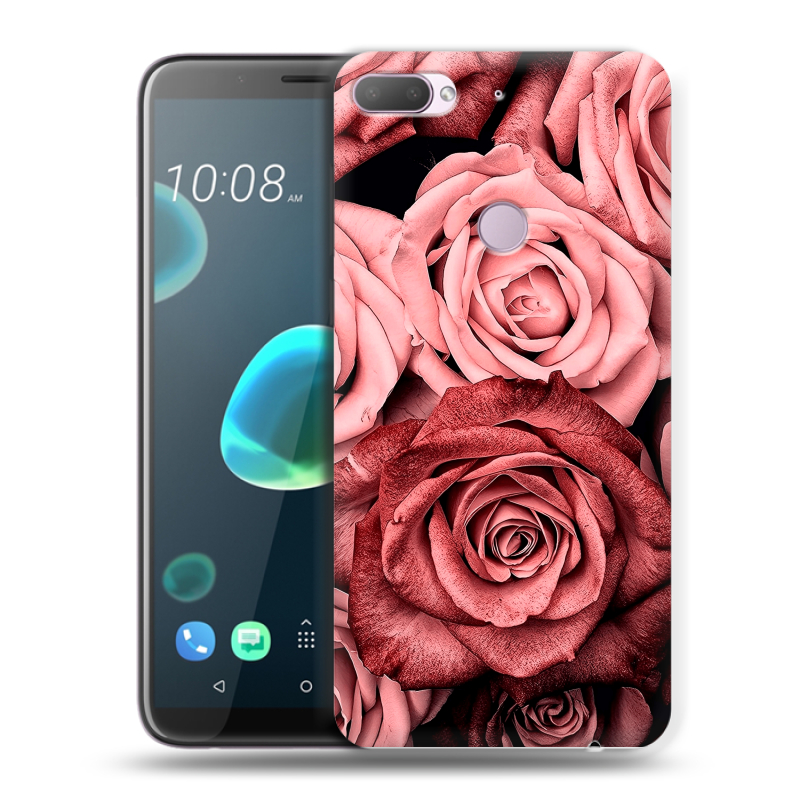 Пластиковый чехол на HTC Desire 12 Plus с принтом Цветы розы Пластиковый чехол на HTC Desire 12 Plus с принтом Цветы розы