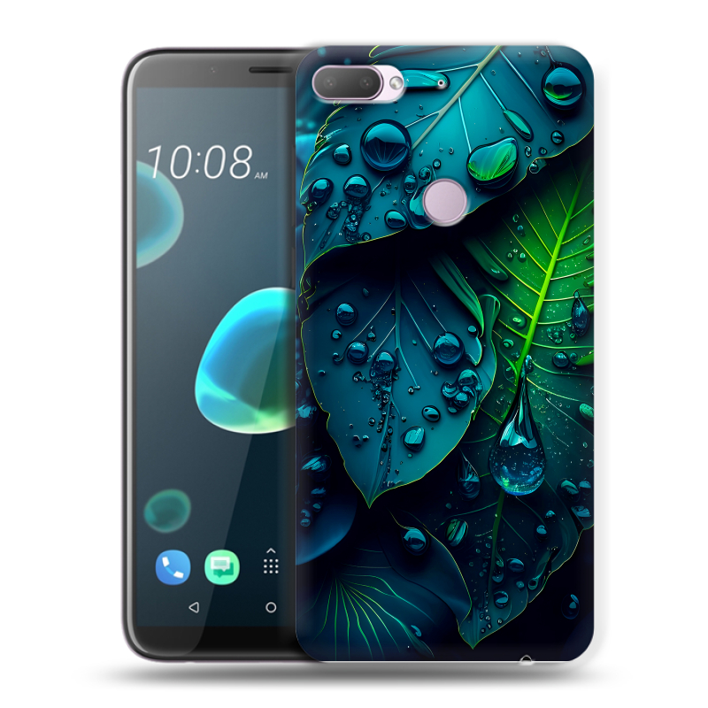 Силиконовый чехол на HTC Desire 12 Plus с принтом Листья Силиконовый чехол на HTC Desire 12 Plus с принтом Листья