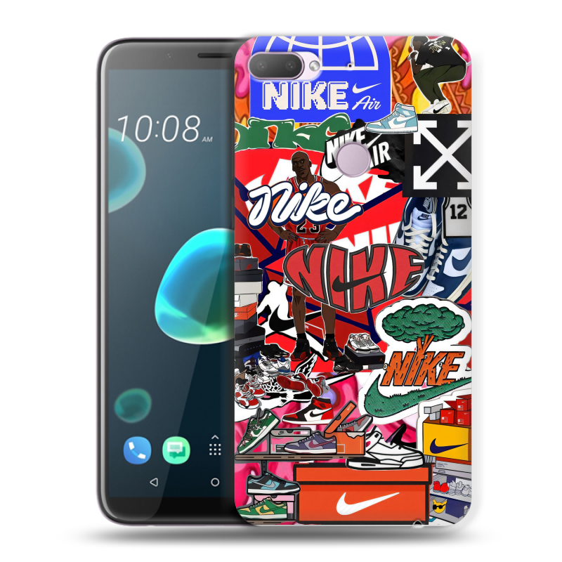 Силиконовый чехол на HTC Desire 12 Plus с принтом Найк Nike яркий Силиконовый чехол на HTC Desire 12 Plus с принтом Найк Nike яркий