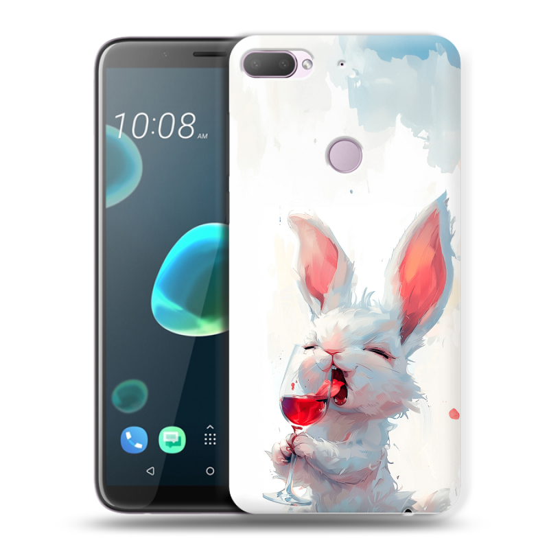 Пластиковый чехол на HTC Desire 12 Plus с принтом кролик зайчик Пластиковый чехол на HTC Desire 12 Plus с принтом кролик зайчик
