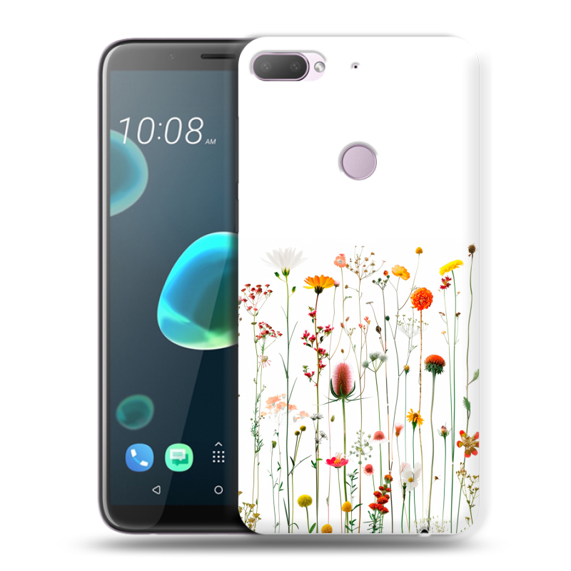 Пластиковый чехол на HTC Desire 12 Plus с принтом цветы Пластиковый чехол на HTC Desire 12 Plus с принтом цветы