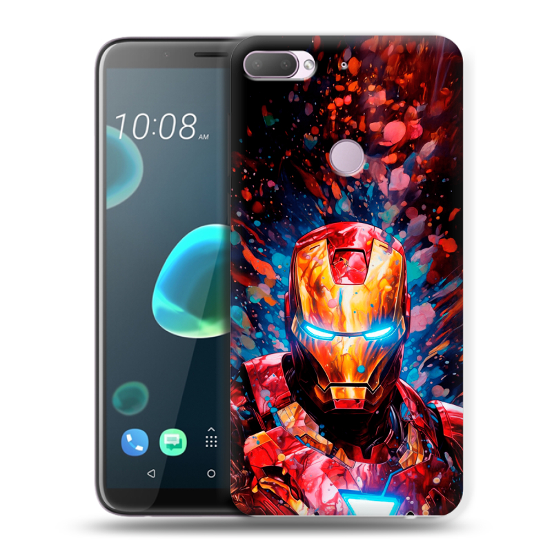 Пластиковый чехол на HTC Desire 12 Plus с принтом Железный человек Ironman Пластиковый чехол на HTC Desire 12 Plus с принтом Железный человек Ironman
