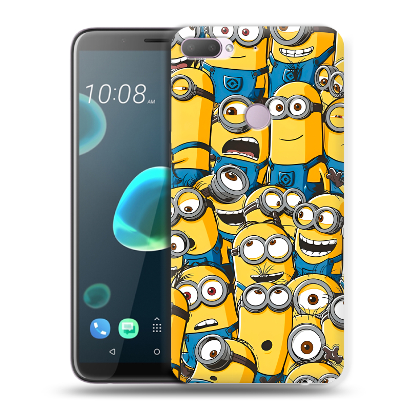 Пластиковый чехол на HTC Desire 12 Plus с принтом Миньоны Пластиковый чехол на HTC Desire 12 Plus с принтом Миньоны