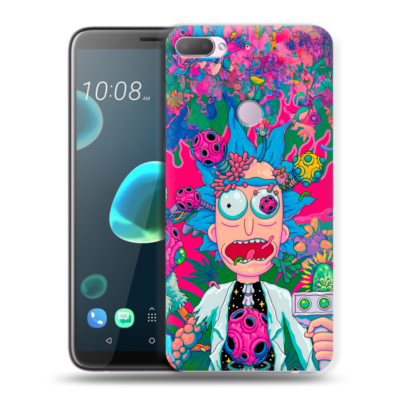 Пластиковый чехол на HTC Desire 12 Plus с принтом Рик и Морти Rick Morty Пластиковый чехол на HTC Desire 12 Plus с принтом Рик и Морти Rick Morty