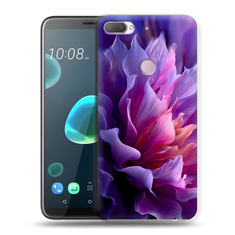 Силиконовый чехол на HTC Desire 12 Plus с принтом женский цветы Силиконовый чехол на HTC Desire 12 Plus с принтом женский цветы