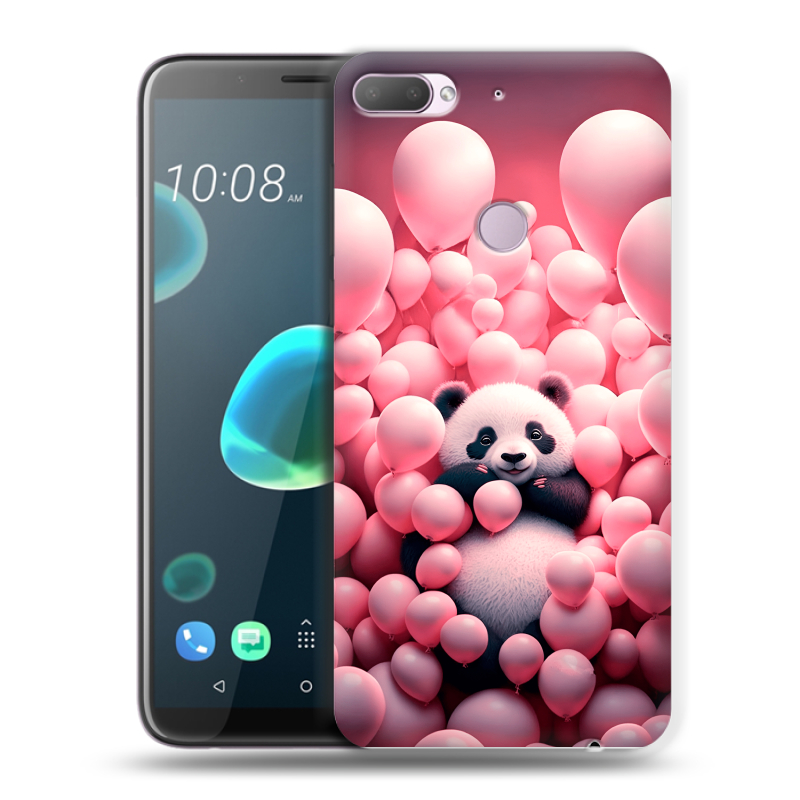 Пластиковый чехол на HTC Desire 12 Plus с принтом Панда Пластиковый чехол на HTC Desire 12 Plus с принтом Панда