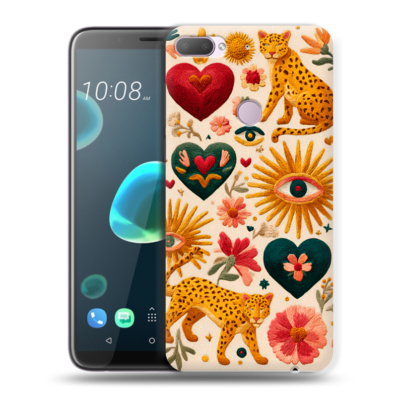 Силиконовый чехол на HTC Desire 12 Plus с принтом Модный принт Силиконовый чехол на HTC Desire 12 Plus с принтом Модный принт