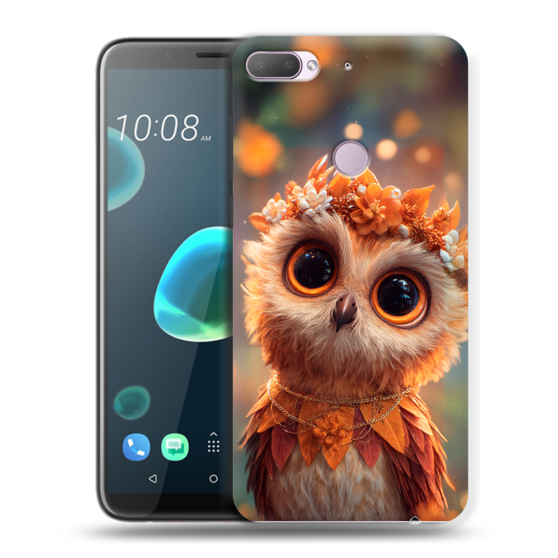 Силиконовый чехол на HTC Desire 12 Plus с принтом Милая сова Силиконовый чехол на HTC Desire 12 Plus с принтом Милая сова