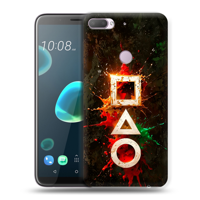 Силиконовый чехол на HTC Desire 12 Plus с принтом Squid Game Игра кальмара Силиконовый чехол на HTC Desire 12 Plus с принтом Squid Game Игра кальмара