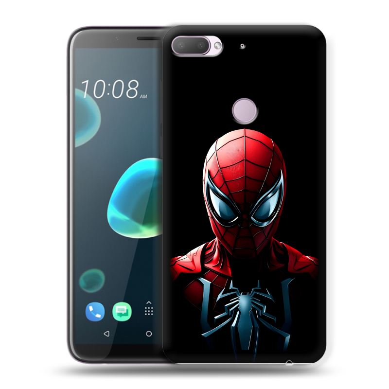 Силиконовый чехол на HTC Desire 12 Plus с принтом Spiderman Человек паук Силиконовый чехол на HTC Desire 12 Plus с принтом Spiderman Человек паук
