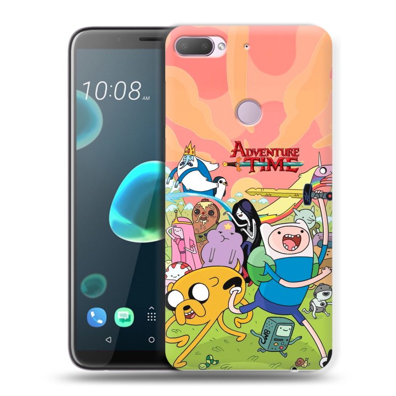 Силиконовый чехол на HTC Desire 12 Plus с принтом Adventure time Время приключений Силиконовый чехол на HTC Desire 12 Plus с принтом Adventure time Время приключений
