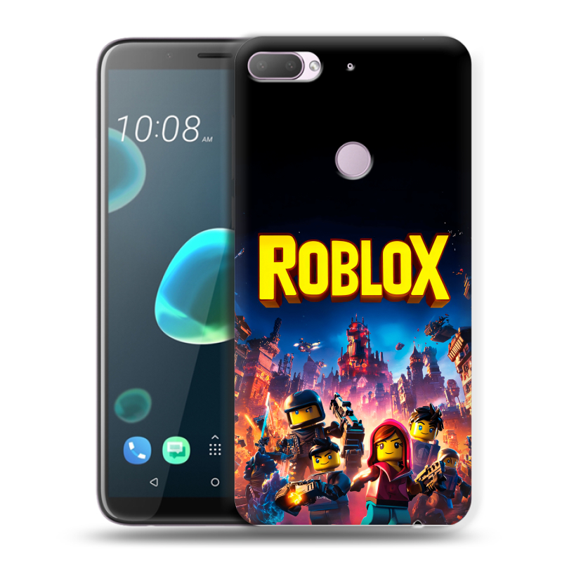 Пластиковый чехол на HTC Desire 12 Plus с принтом Roblox Роблокс Пластиковый чехол на HTC Desire 12 Plus с принтом Roblox Роблокс