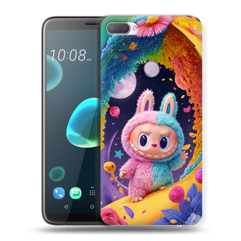 Силиконовый чехол на HTC Desire 12 Plus с принтом Labubu Лабубу Силиконовый чехол на HTC Desire 12 Plus с принтом Labubu Лабубу
