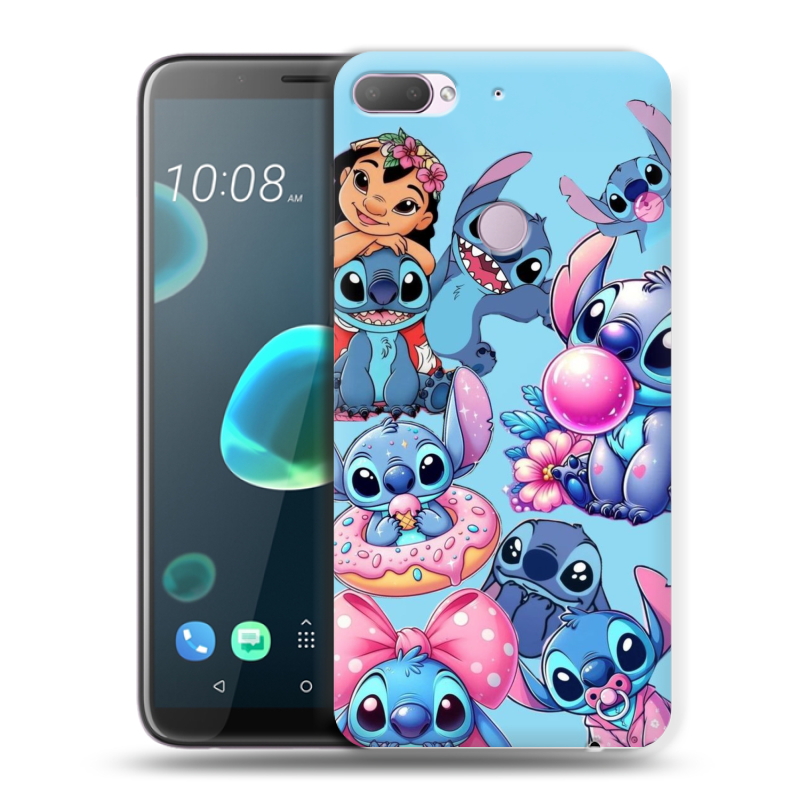 Пластиковый чехол на HTC Desire 12 Plus с принтом Лило и Стич Пластиковый чехол на HTC Desire 12 Plus с принтом Лило и Стич