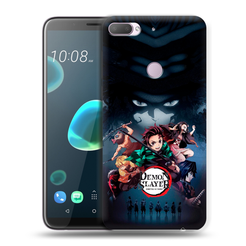 Силиконовый чехол на HTC Desire 12 Plus с принтом Demon Slayer Клинок рассекающий демонов Силиконовый чехол на HTC Desire 12 Plus с принтом Demon Slayer Клинок рассекающий демонов
