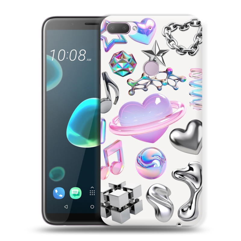 Силиконовый чехол на HTC Desire 12 Plus с принтом Y2K Силиконовый чехол на HTC Desire 12 Plus с принтом Y2K
