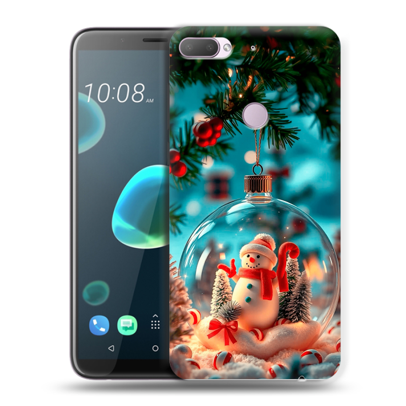 Силиконовый чехол на HTC Desire 12 Plus с принтом Новый год Силиконовый чехол на HTC Desire 12 Plus с принтом Новый год