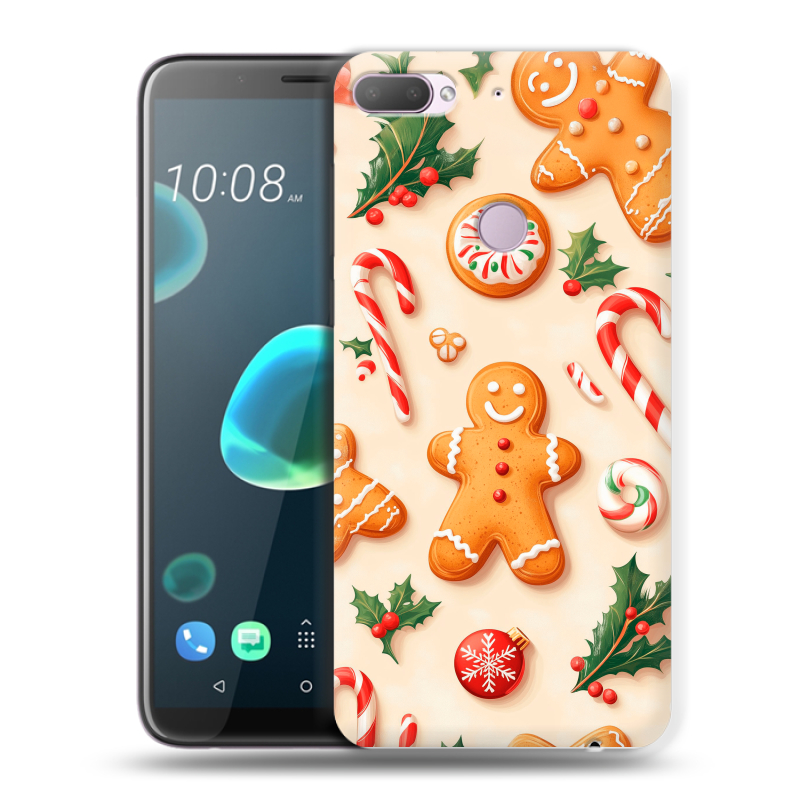 Силиконовый чехол на HTC Desire 12 Plus с принтом Новый год Силиконовый чехол на HTC Desire 12 Plus с принтом Новый год