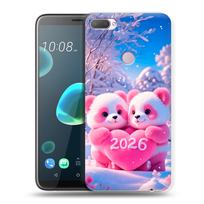 Силиконовый чехол на HTC Desire 12 Plus с принтом Новый год Силиконовый чехол на HTC Desire 12 Plus с принтом Новый год