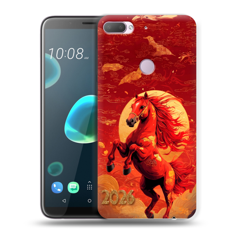 Силиконовый чехол на HTC Desire 12 Plus с принтом Новый год Силиконовый чехол на HTC Desire 12 Plus с принтом Новый год