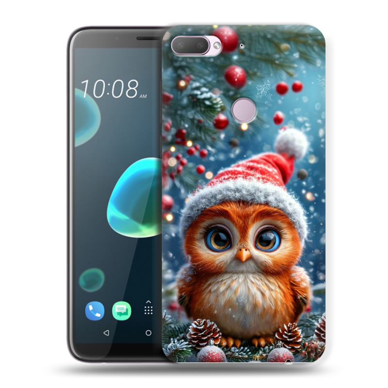 Силиконовый чехол на HTC Desire 12 Plus с принтом Новый год Силиконовый чехол на HTC Desire 12 Plus с принтом Новый год