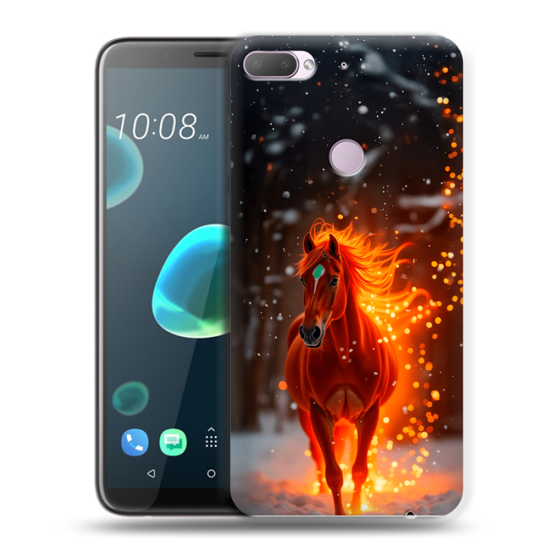 Силиконовый чехол на HTC Desire 12 Plus с принтом Новый год Силиконовый чехол на HTC Desire 12 Plus с принтом Новый год