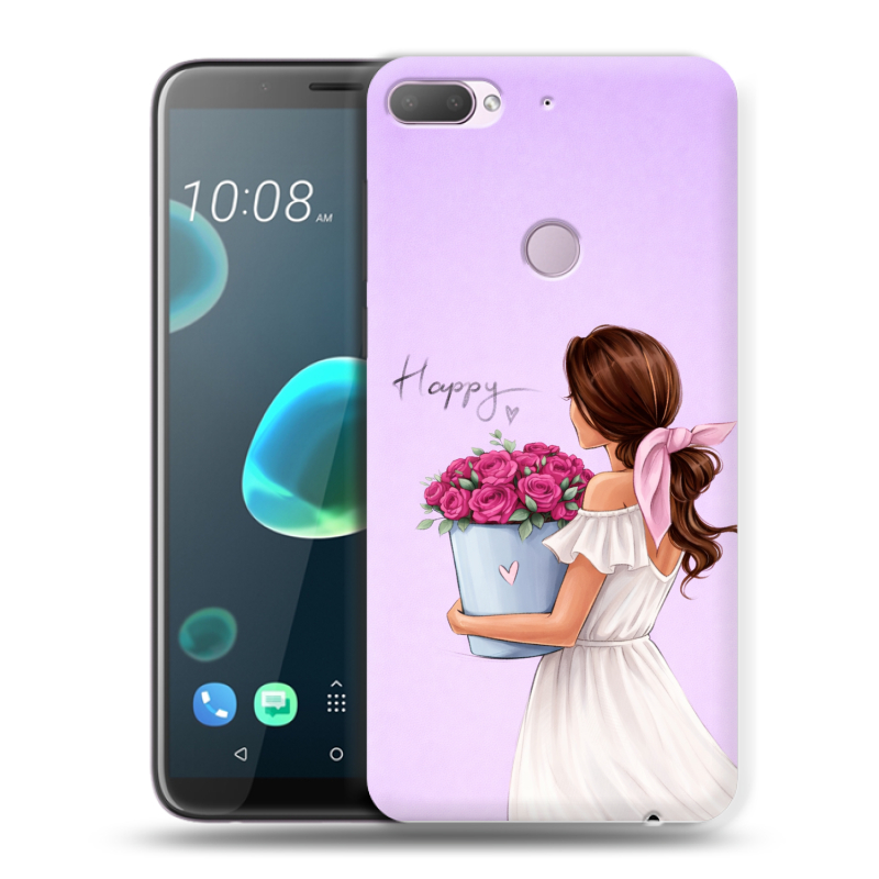 Пластиковый чехол на HTC Desire 12 Plus с принтом женский Пластиковый чехол на HTC Desire 12 Plus с принтом женский