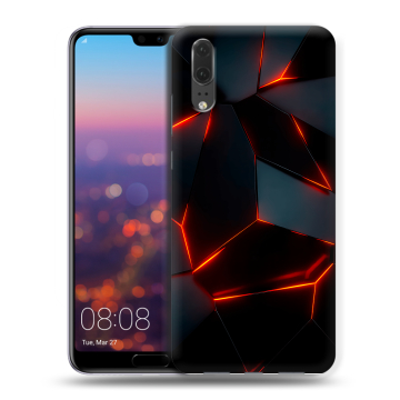 Силиконовый чехол на Huawei P20 с принтом Яркие абстракции Силиконовый чехол на Huawei P20 с принтом Яркие абстракции