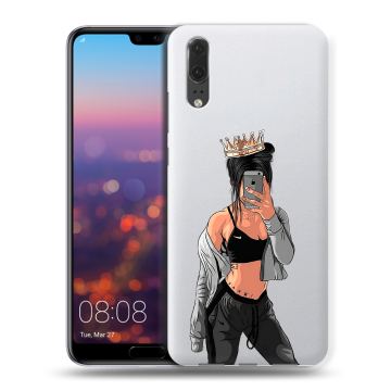 Силиконовый чехол на Huawei P20 с принтом Женские принты Силиконовый чехол на Huawei P20 с принтом Женские принты