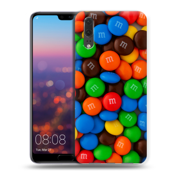 Силиконовый чехол на Huawei P20 с принтом Конфеты Силиконовый чехол на Huawei P20 с принтом Конфеты