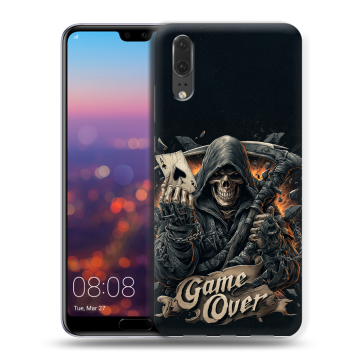 Силиконовый чехол на Huawei P20 с принтом Скелет карты Силиконовый чехол на Huawei P20 с принтом Скелет карты