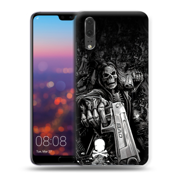 Силиконовый чехол на Huawei P20 с принтом Скелет Силиконовый чехол на Huawei P20 с принтом Скелет