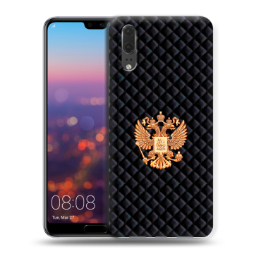 Силиконовый чехол на Huawei P20 с принтом Герб России принт