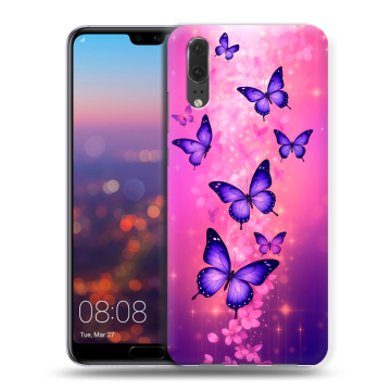 Силиконовый чехол на Huawei P20 с принтом Бабочки