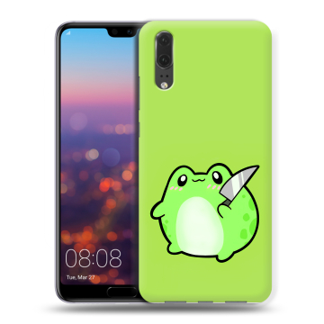 Силиконовый чехол на Huawei P20 с принтом Лягушенок Силиконовый чехол на Huawei P20 с принтом Лягушенок