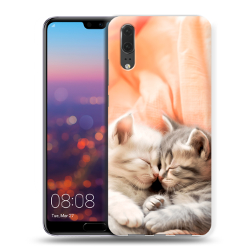 Силиконовый чехол на Huawei P20 с принтом Котята Силиконовый чехол на Huawei P20 с принтом Котята