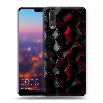 Силиконовый чехол на Huawei P20 с принтом Абстракция